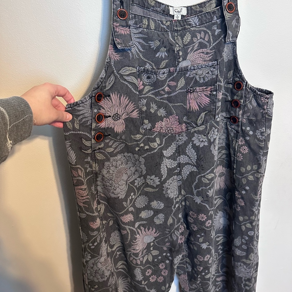 Floral Women's Jumpsuit Overalls - Picture 3 of 4